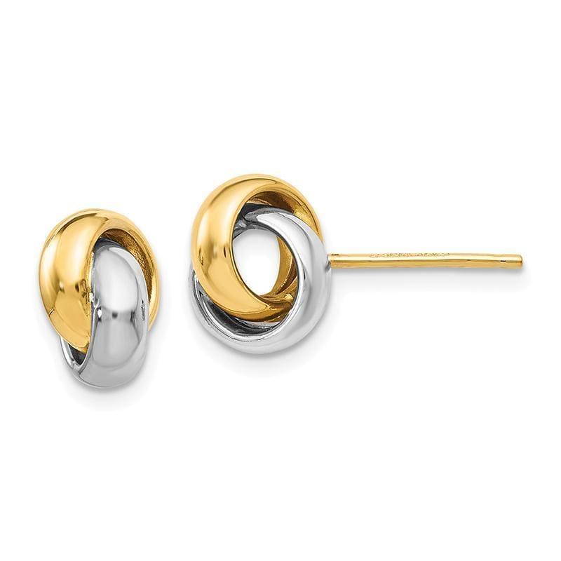 Leslie's 14k Two-tone Polished Post Earrings - Seattle Gold Grillz