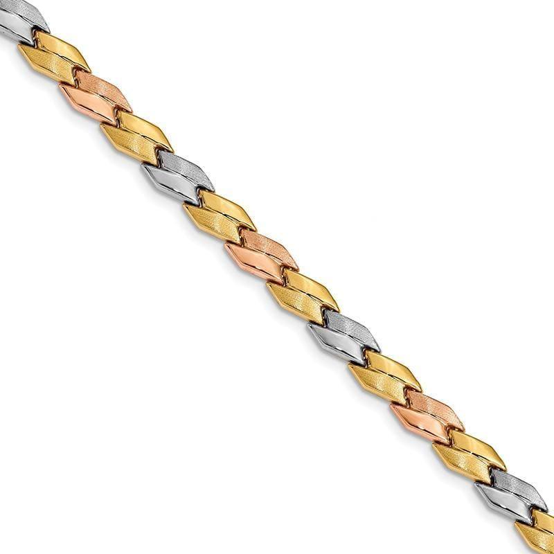 Leslie's 14K w-White & Rose Gold Plating Fancy Bracelet - Seattle Gold Grillz