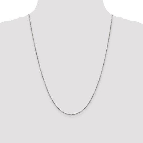 Leslie's 14K White Gold 1.5mm Diamond Cut Rolo Chain - Seattle Gold Grillz