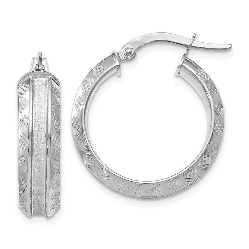 Leslie's 14k White Gold Hoop Earrings - Seattle Gold Grillz