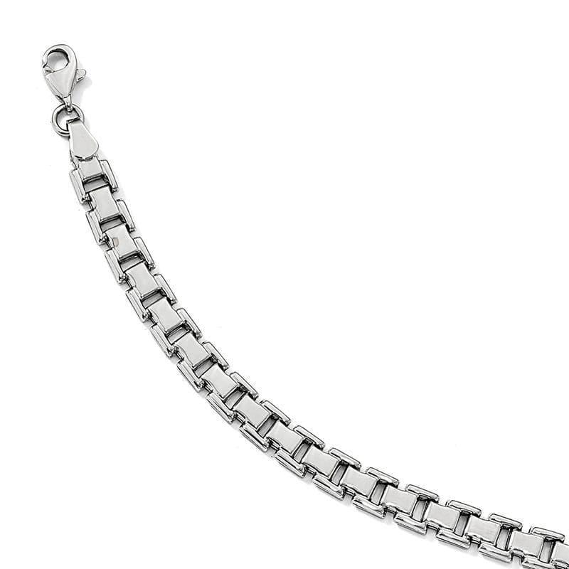 Leslie's 14k White Gold Polished Bracelet - Seattle Gold Grillz