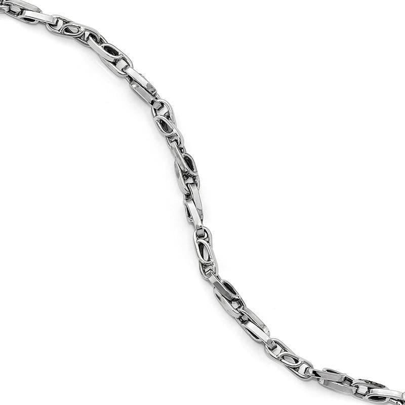 Leslie's 14k White Gold Polished Fancy Link Bracelet - Seattle Gold Grillz