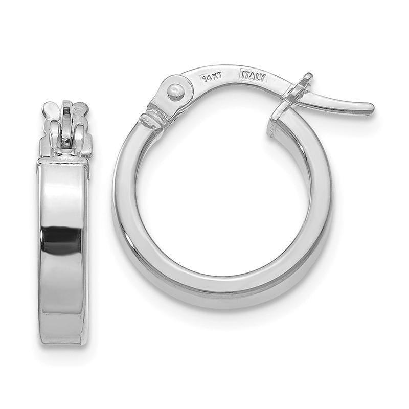 Leslie's 14k White Gold Polished Hoop Earrings - Seattle Gold Grillz