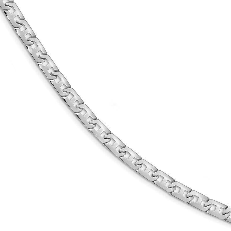 Leslie's 14K White Polished Fancy Link Bracelet - Seattle Gold Grillz