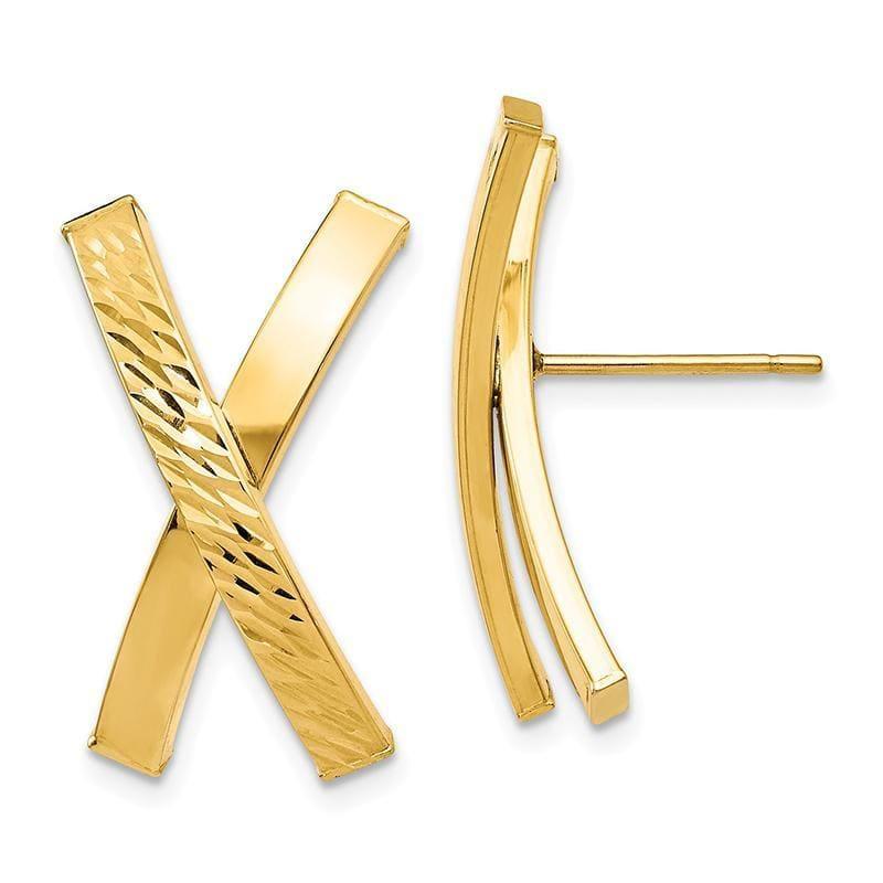 Leslie's 14k X Fancy Earrings - Seattle Gold Grillz