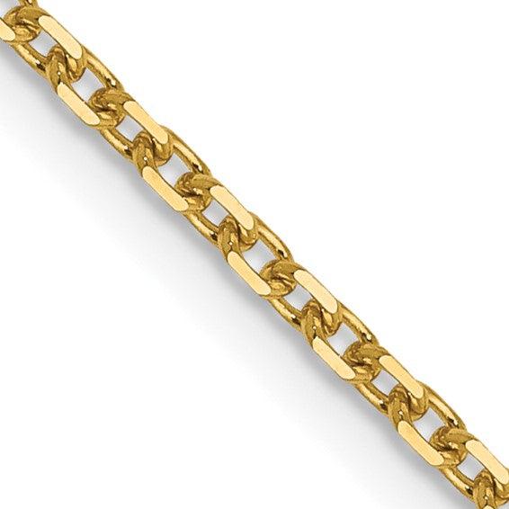 Leslie's 14K Yellow Gold 1.5mm Diamond Cut Rolo Chain - Seattle Gold Grillz