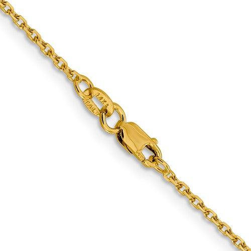 Leslie's 14K Yellow Gold 1.5mm Diamond Cut Rolo Chain - Seattle Gold Grillz