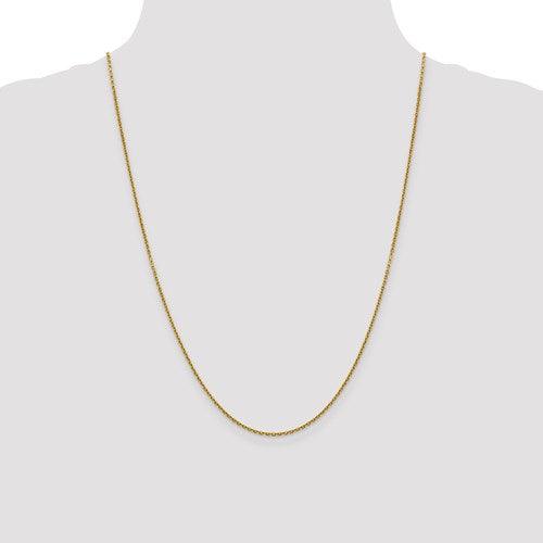Leslie's 14K Yellow Gold 1.5mm Diamond Cut Rolo Chain - Seattle Gold Grillz