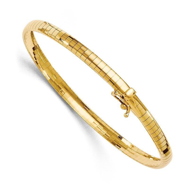 14K 4mm Domed Omega Bracelet
