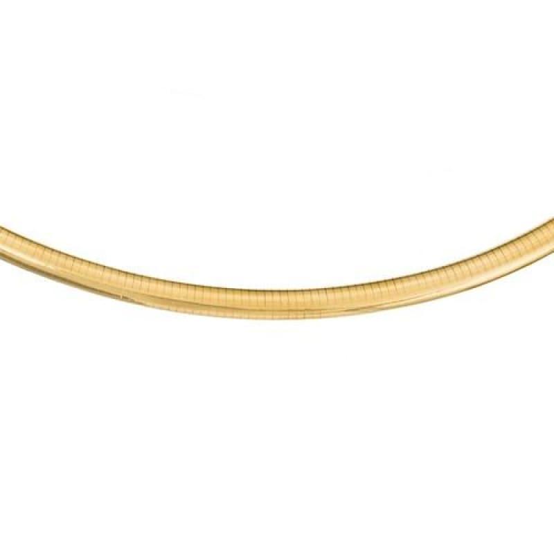 Leslies 14k 8mm Lightweight Domed Omega Chain - Seattle Gold Grillz