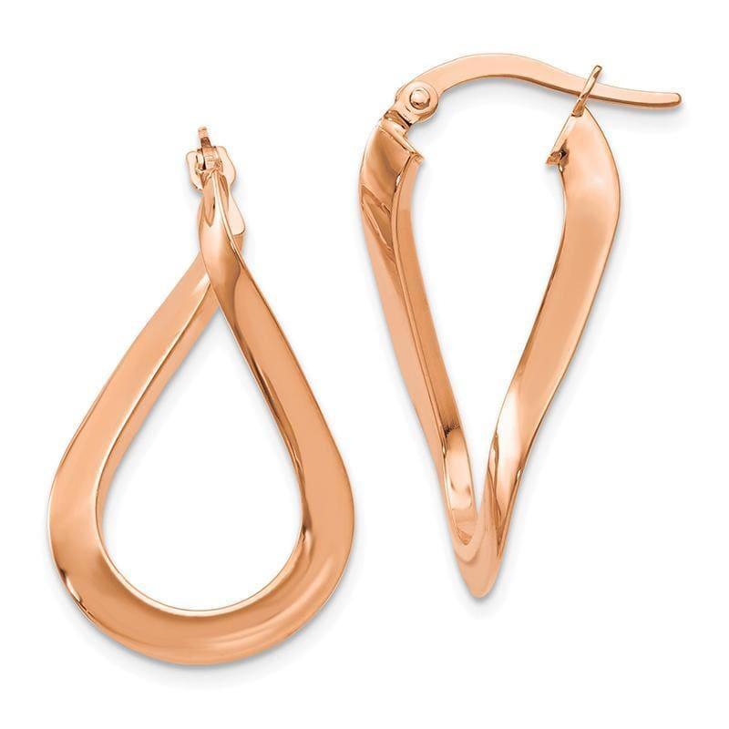 Leslies 14K and Rose Gold-plated Polished Hoop Earrings - Seattle Gold Grillz