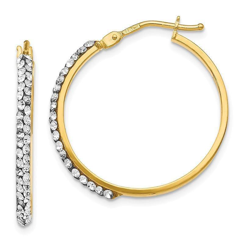 Leslies 14k Crystals from Swarovski Polished Hoop Earrings - Seattle Gold Grillz
