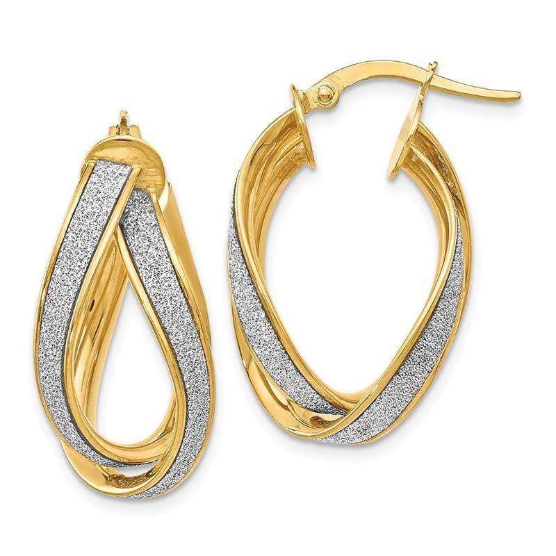 Leslies 14k Glimmer Infused Double Twist Earrings - Seattle Gold Grillz