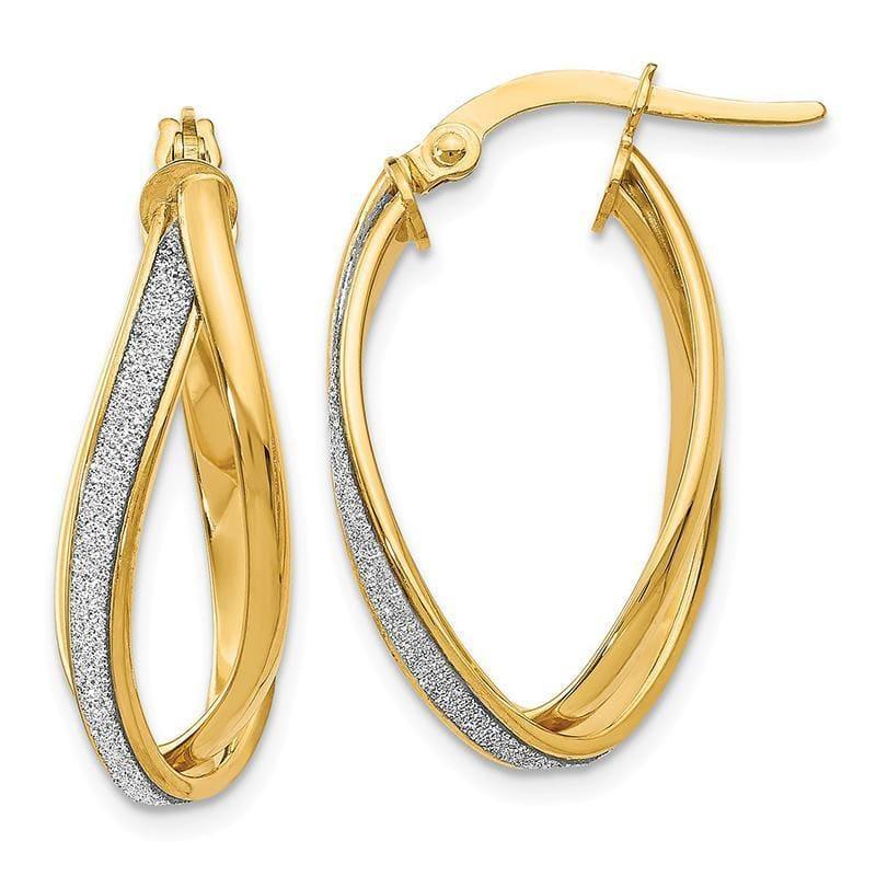 Leslies 14k Glimmer Infused Twisted Hoop Earrings - Seattle Gold Grillz