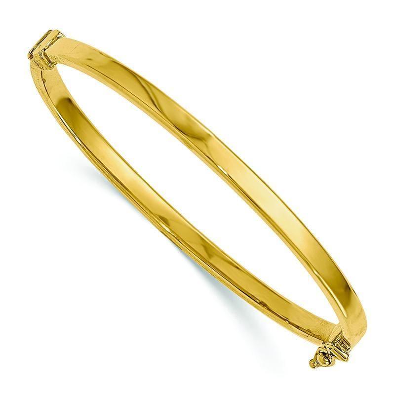 Leslies 14k Gold Polished Hinged Bangle Bracelet - Seattle Gold Grillz