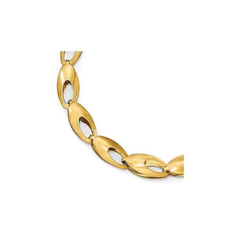 Leslies 14k Polished and Diamond-cut Bracelet - Seattle Gold Grillz