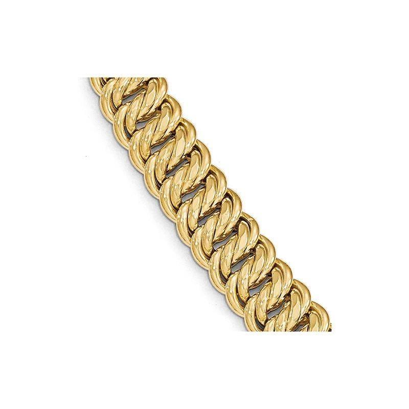 Leslies 14k Polished Fancy Link Bracelet - Seattle Gold Grillz