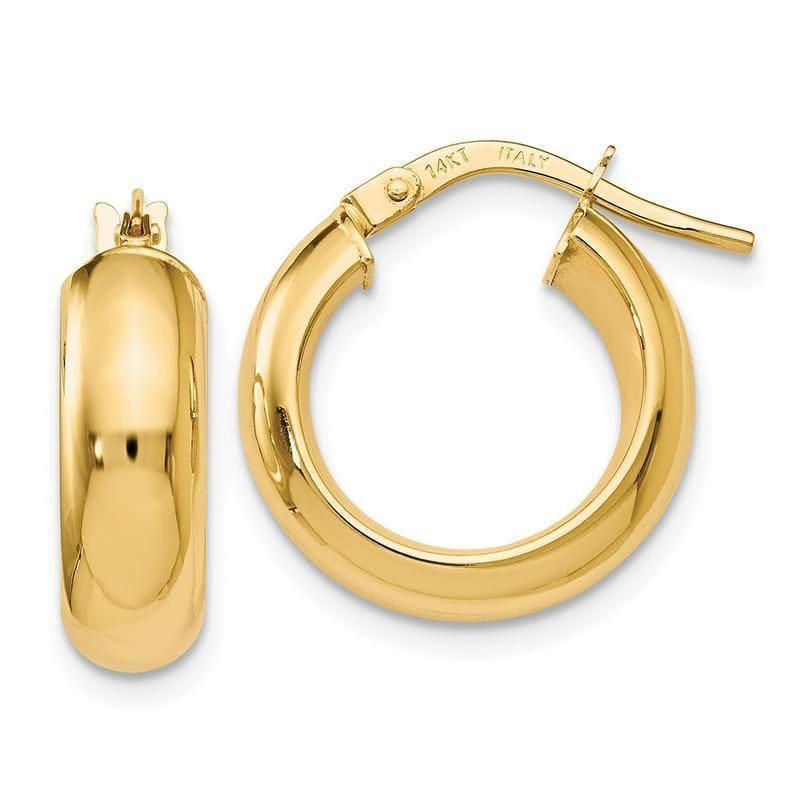 Leslies 14K Polished Hoop Earrings - Seattle Gold Grillz