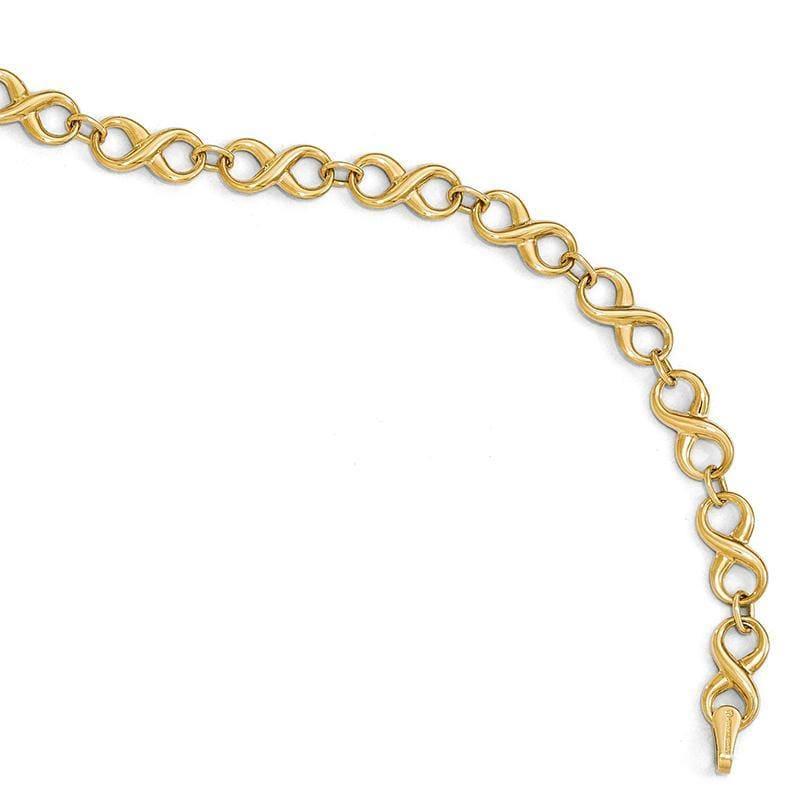 Leslies 14k Polished Infinity Bracelet - Seattle Gold Grillz