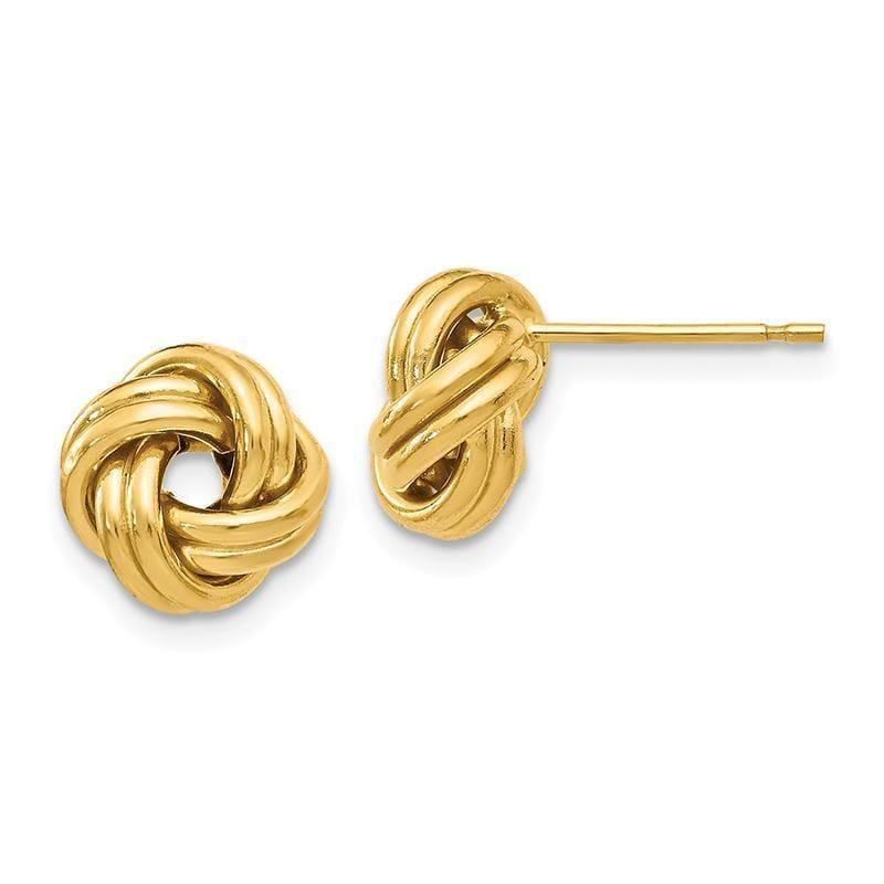 Leslies 14k Polished Love Knot Post Earrings - Seattle Gold Grillz