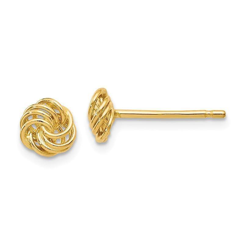 Leslies 14k Polished Love Knot Post Earrings - Seattle Gold Grillz