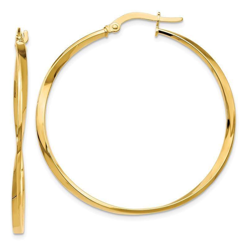 Leslies 14k Twisted Hoop Earrings - Seattle Gold Grillz