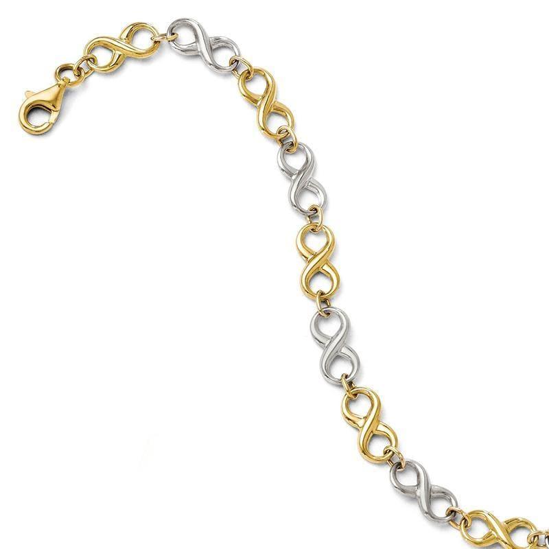 Leslies 14k Two-tone Polished Bracelet - Seattle Gold Grillz