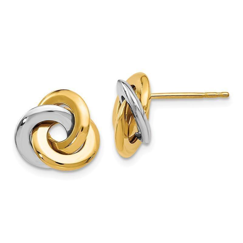 Leslies 14k Two-tone Polished Post Earrings - Seattle Gold Grillz