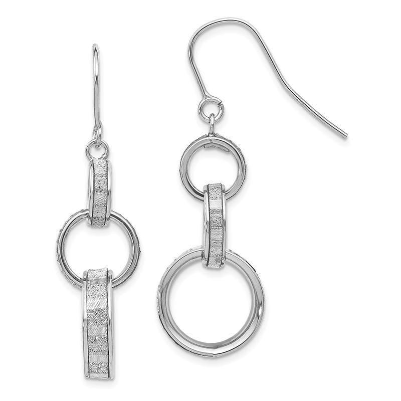 Leslies 14k White Gold Glimmer Infused Dangle Earrings - Seattle Gold Grillz