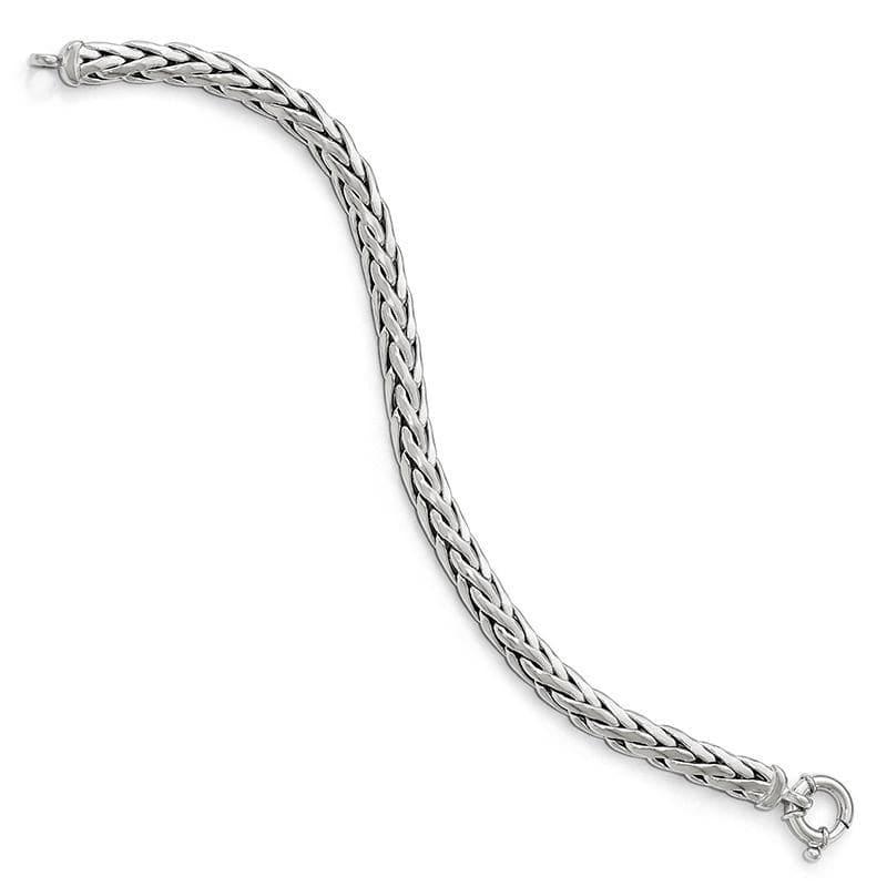 Leslies 14k White Gold Polished Fancy Link Bracelet - Seattle Gold Grillz