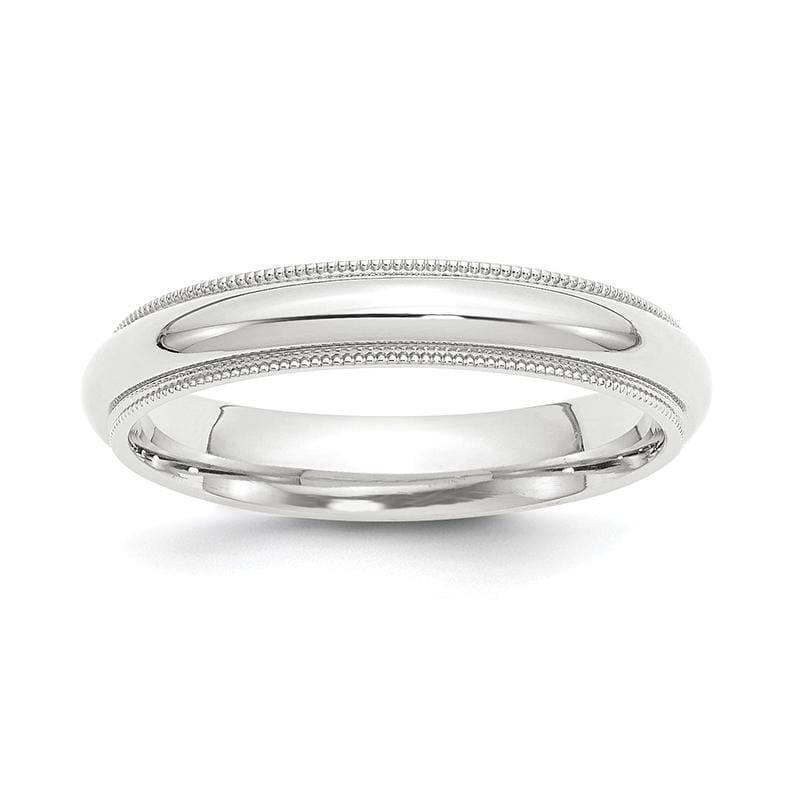 Platinum 4mm Comfort-Fit Milgrain Wedding Band - Seattle Gold Grillz