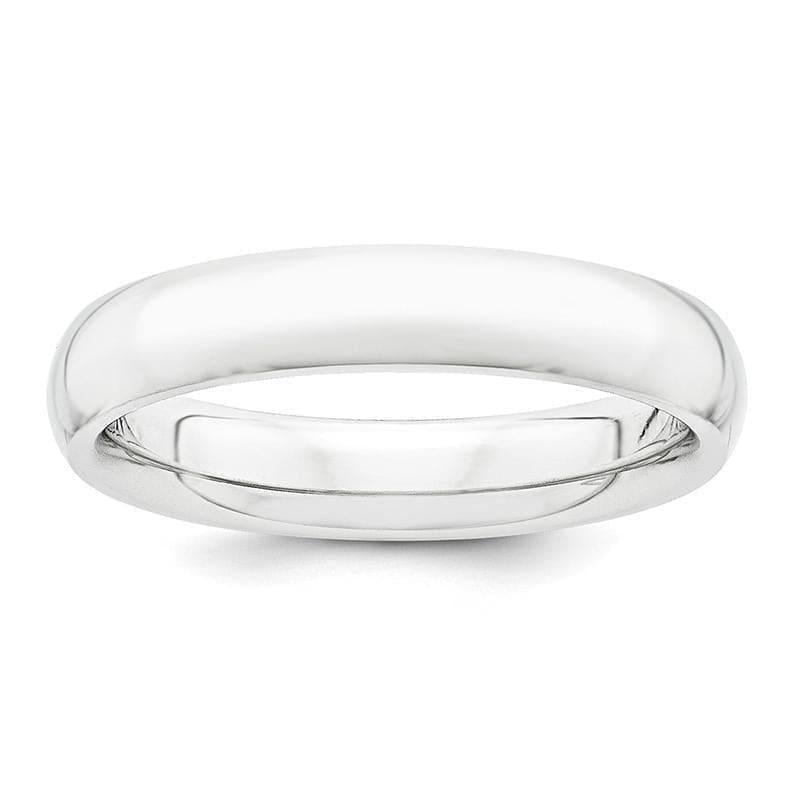 Platinum 4mm Half-Round Comfort Fit Lightweight Band - Seattle Gold Grillz