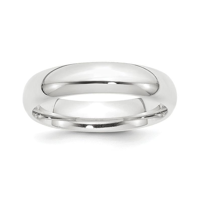 Platinum 5mm Half-Round Comfort Fit Lightweight Band - Seattle Gold Grillz