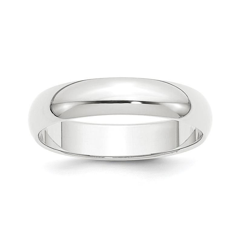 Platinum 5mm Half-Round Wedding Band - Seattle Gold Grillz