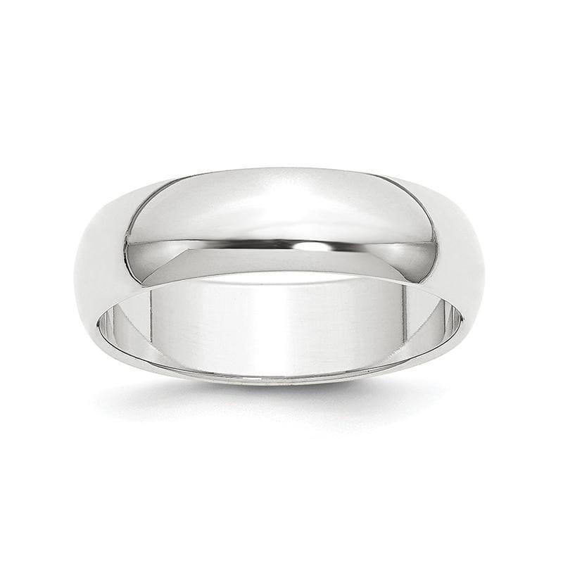 Platinum 6mm Half-Round Featherweight Band - Seattle Gold Grillz