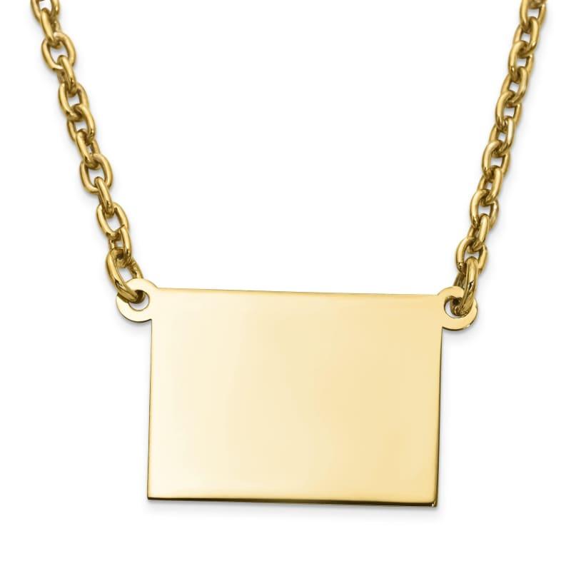 Silver Gold Plated CO State Pendant with chain - Seattle Gold Grillz