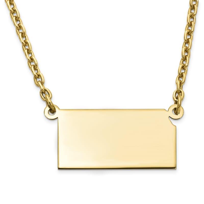 Silver Gold Plated KS State Pendant with chain - Seattle Gold Grillz