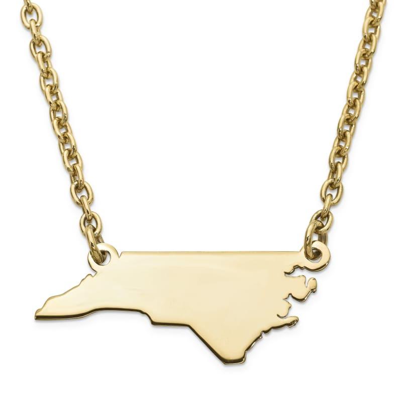 Silver Gold Plated NC State Pendant with chain - Seattle Gold Grillz