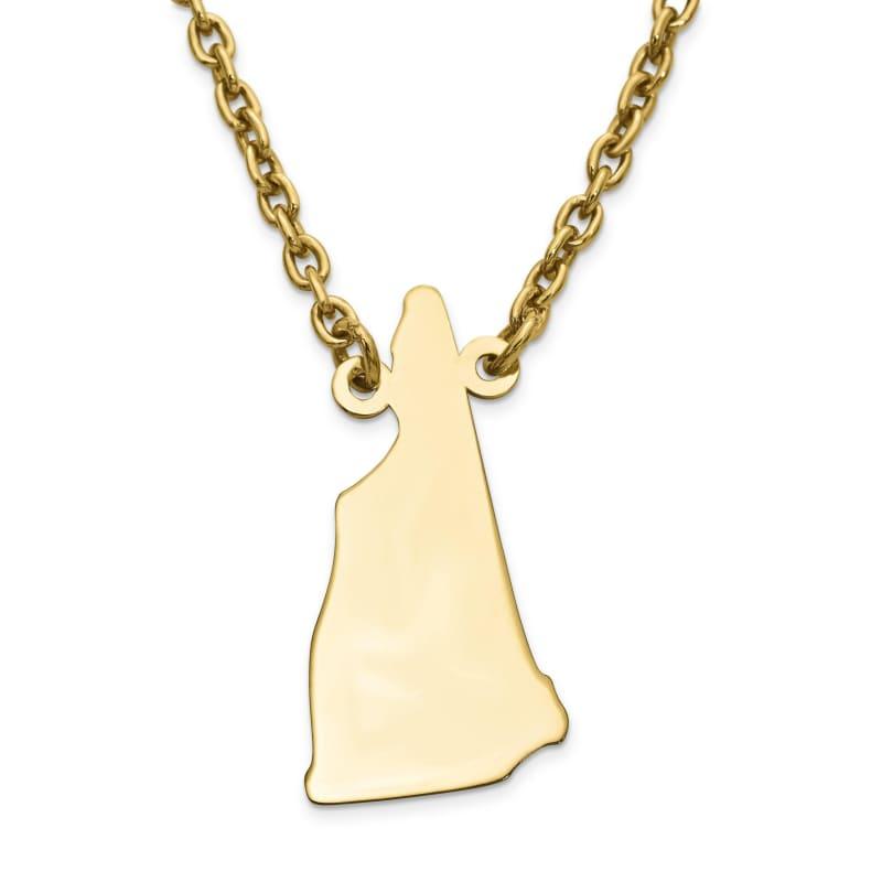 Silver Gold Plated NH State Pendant with chain - Seattle Gold Grillz