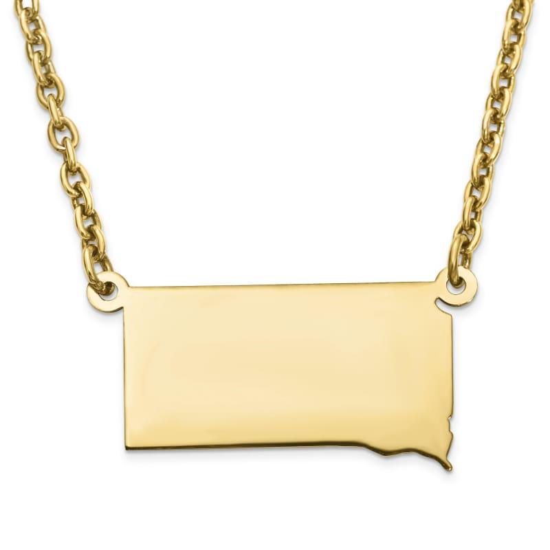 Silver Gold Plated SD State Pendant with chain - Seattle Gold Grillz