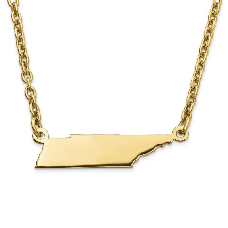 Silver Gold Plated TN State Pendant with chain - Seattle Gold Grillz