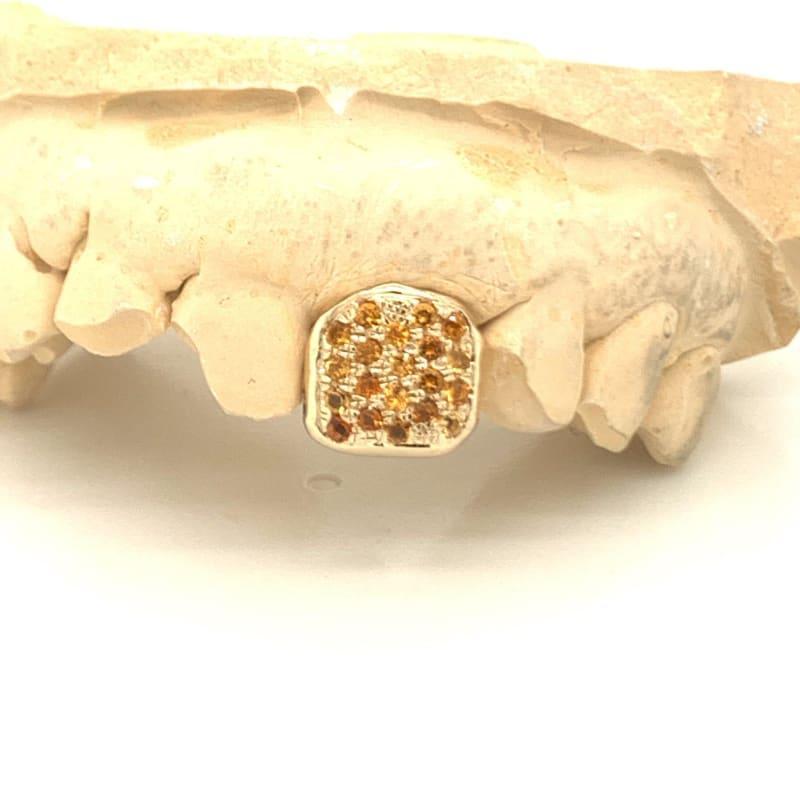 Single Gold Birthstone Flooded Grillz - Seattle Gold Grillz