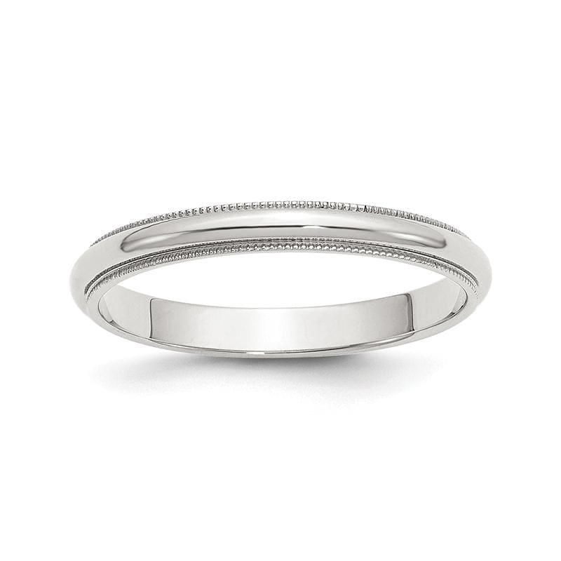 SS 3mm Half Round Milgrain Size 12.5 Band - Seattle Gold Grillz