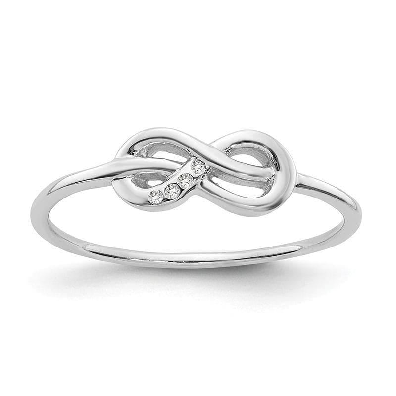 SS White Ice Infinity Diamond Ring - Seattle Gold Grillz