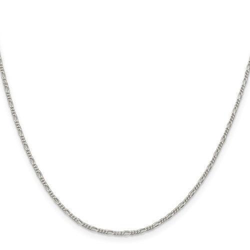 Sterling Silver 1.4mm Figaro Chain - Seattle Gold Grillz