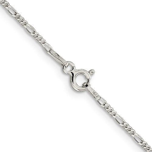 Sterling Silver 1.4mm Figaro Chain - Seattle Gold Grillz