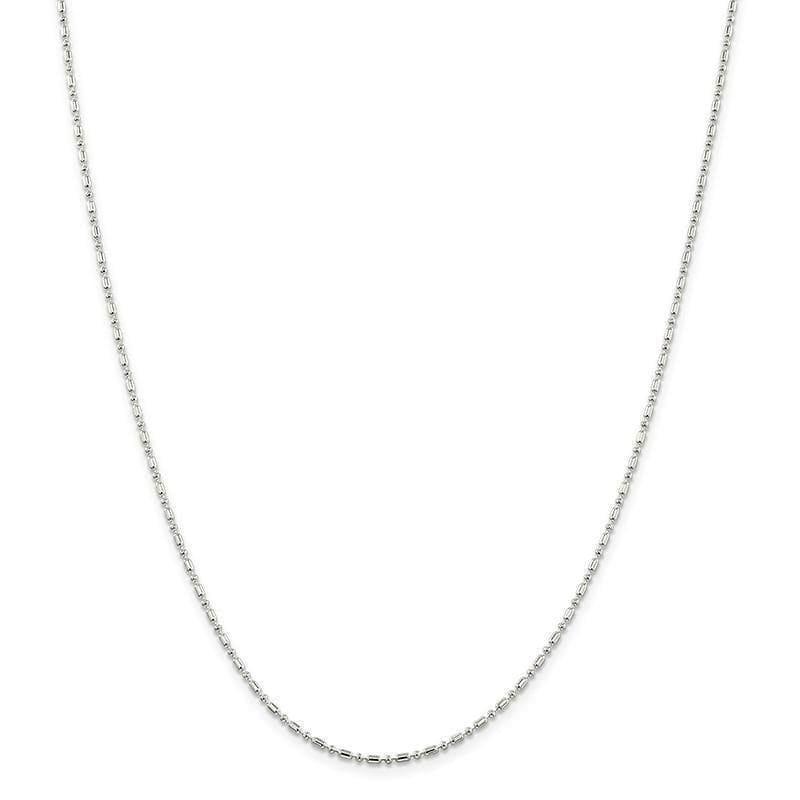 Sterling Silver 1.5mm Fancy Beaded Necklace - Seattle Gold Grillz