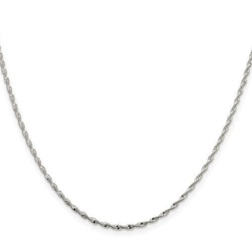 Sterling Silver 1.65mm Twisted Herringbone Chain - Seattle Gold Grillz