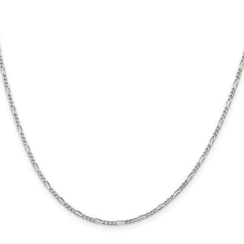 Sterling Silver 1.75mm Figaro Chain - Seattle Gold Grillz