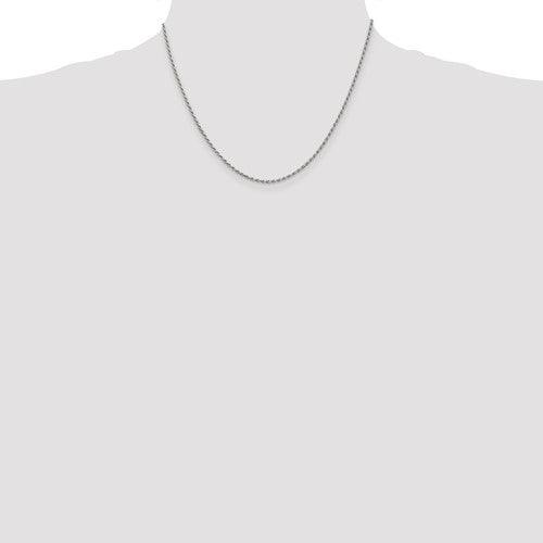 Sterling Silver 1.7mm Diamond-cut Rope Chain - Seattle Gold Grillz